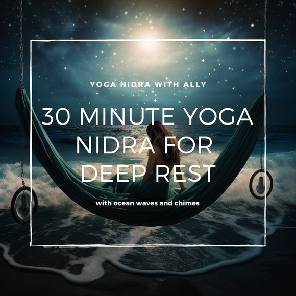 30 Minute Yoga Nidra for Deep Rest with Ocean Waves and Swinging Chimes